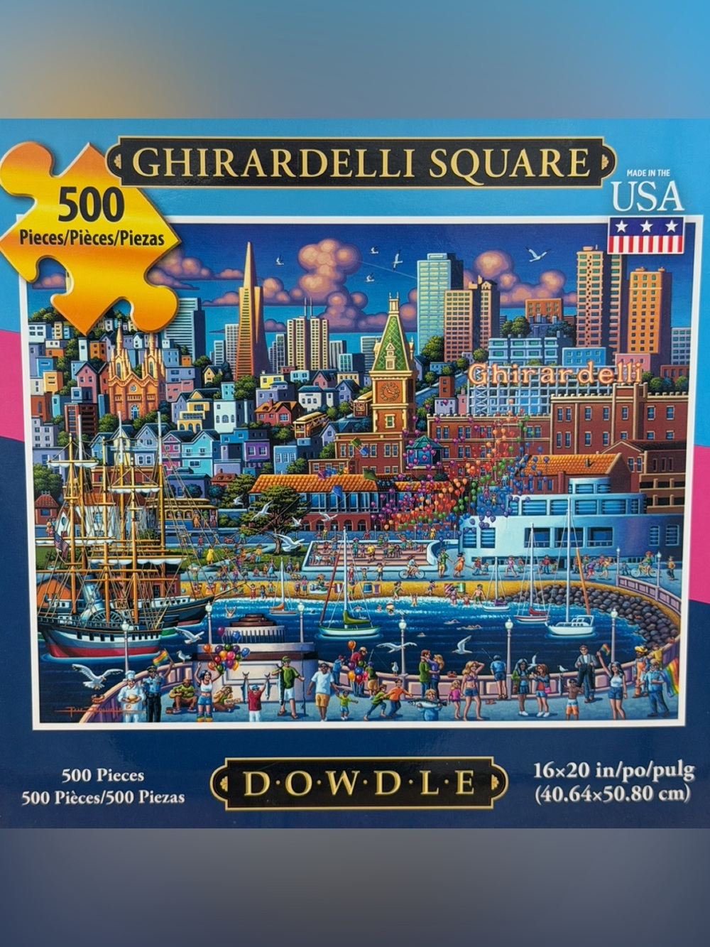 NWT NIB Dowdle Ghirardelli Square 500Pcs Illustrated Map Puzzle Collect All 5!